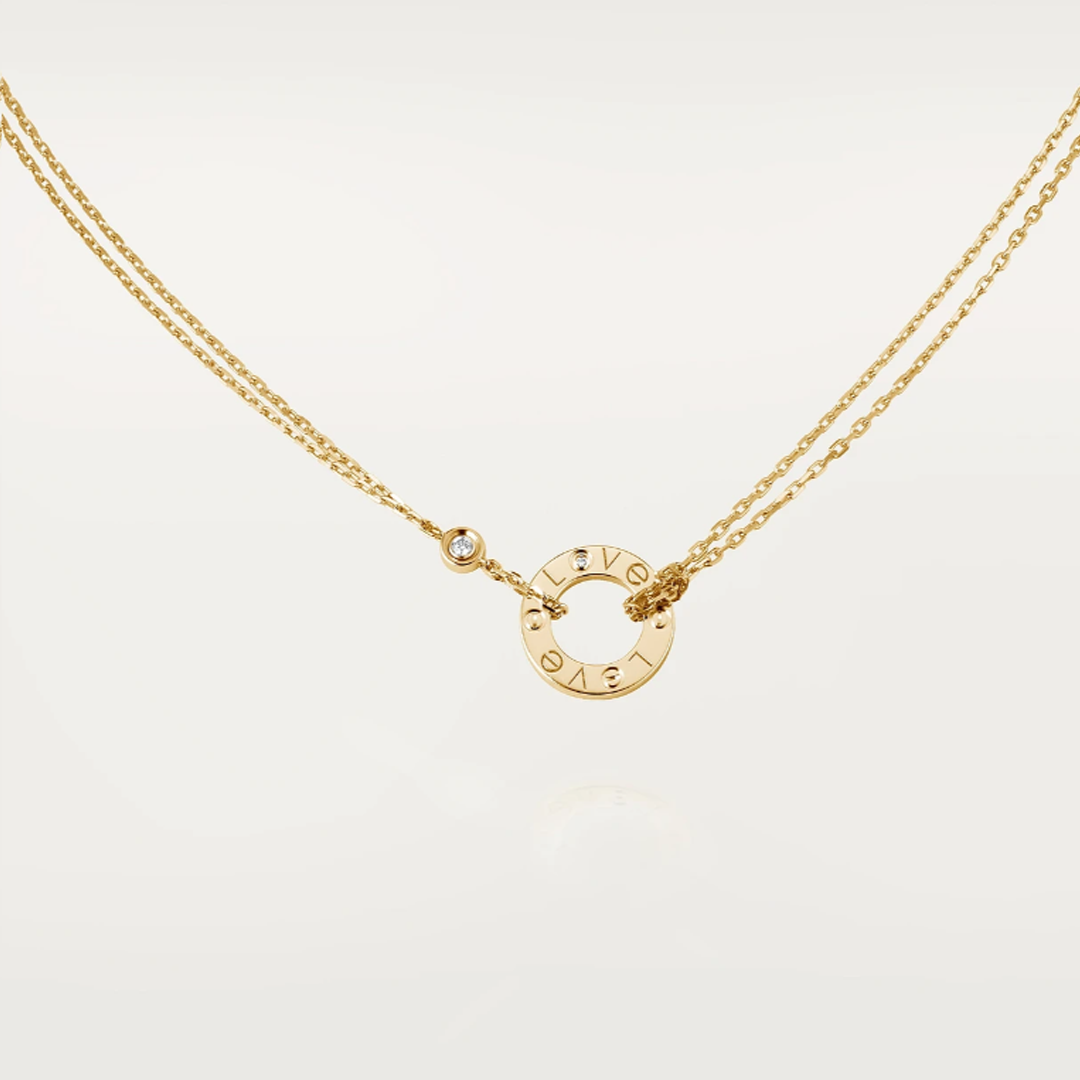 Ava Love Necklace - 2 Diamonds