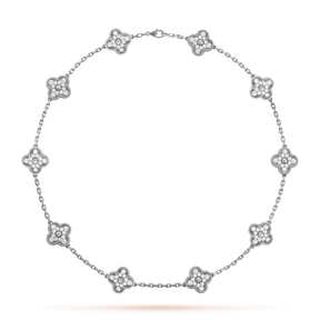 Four-leaf clover necklace – Lavish 10 designs, Silver