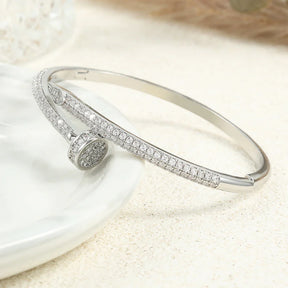 Nail Bracelet with Diamonds