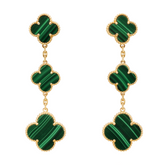 Clover Threes Earrings - green