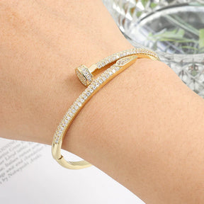 Nail Bracelet with Diamonds