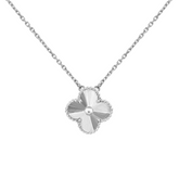 Clara Clover Necklace - silver