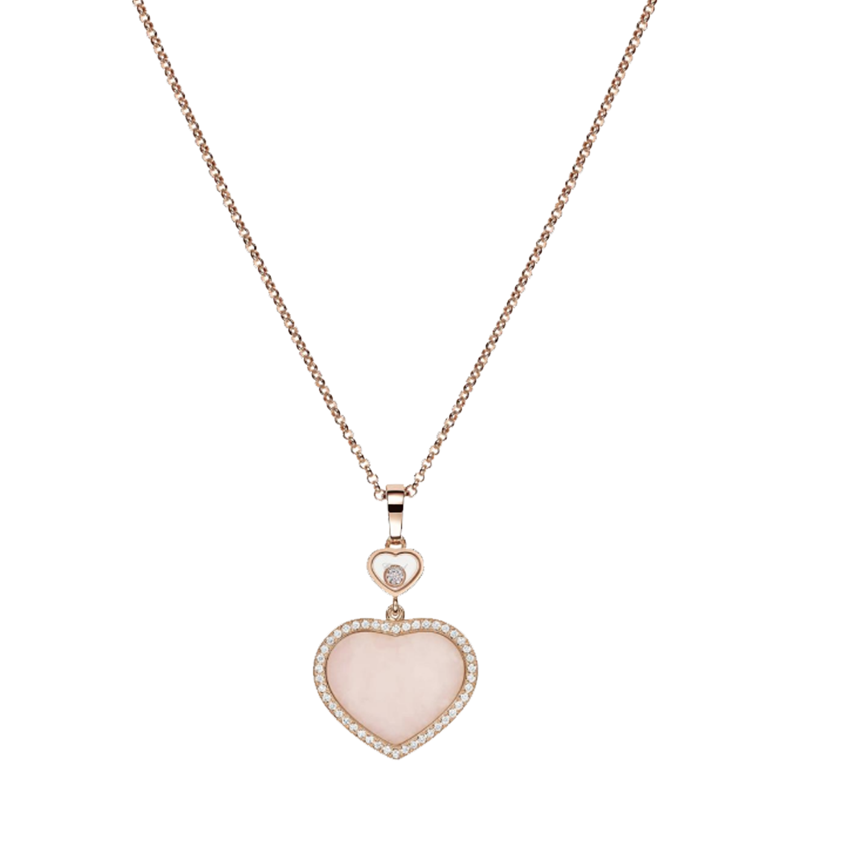 Heart Necklace - pink / Ros¨¦gold