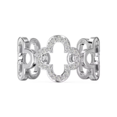 Anello con diamanti a forma di trifoglio