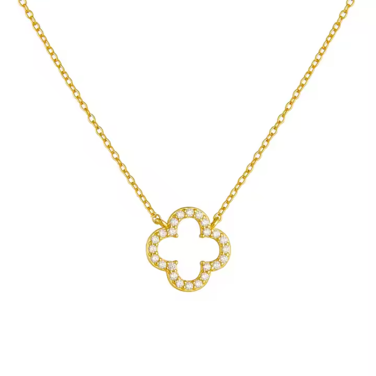 Collana di diamanti Clover