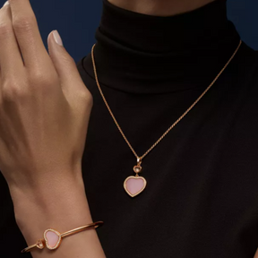 Heart Necklace - pink / Ros¨¦gold