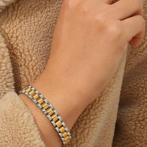 Bracciale doppio Juliana - Oro / Argento
