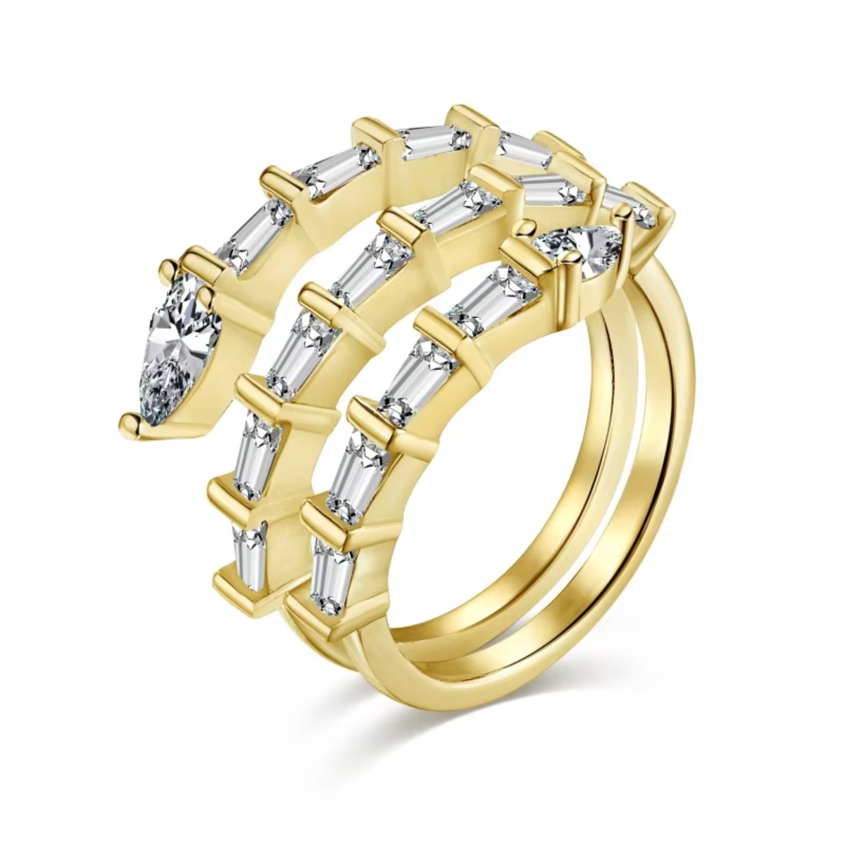 Snake Diamond Ring
