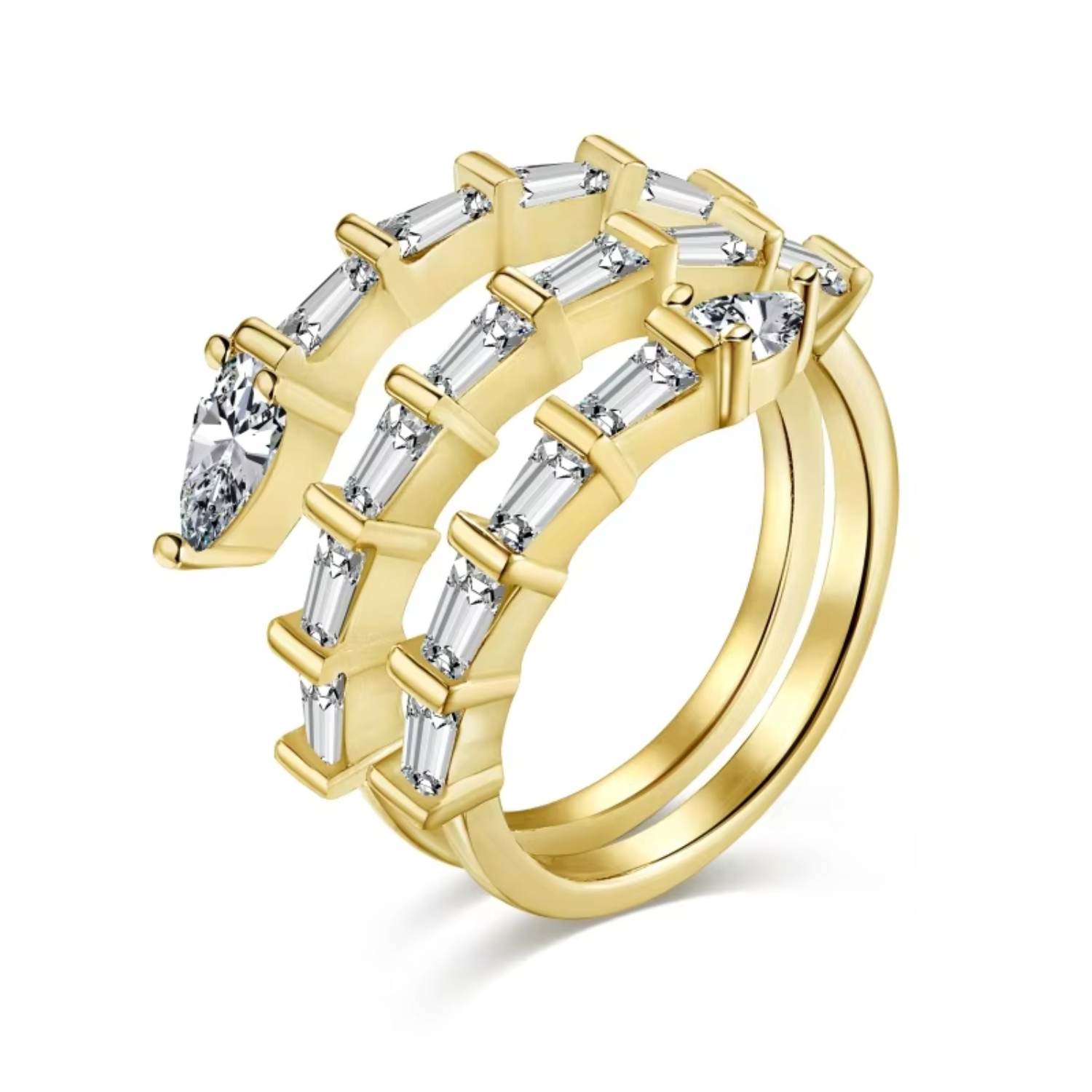 Snake Diamond Ring