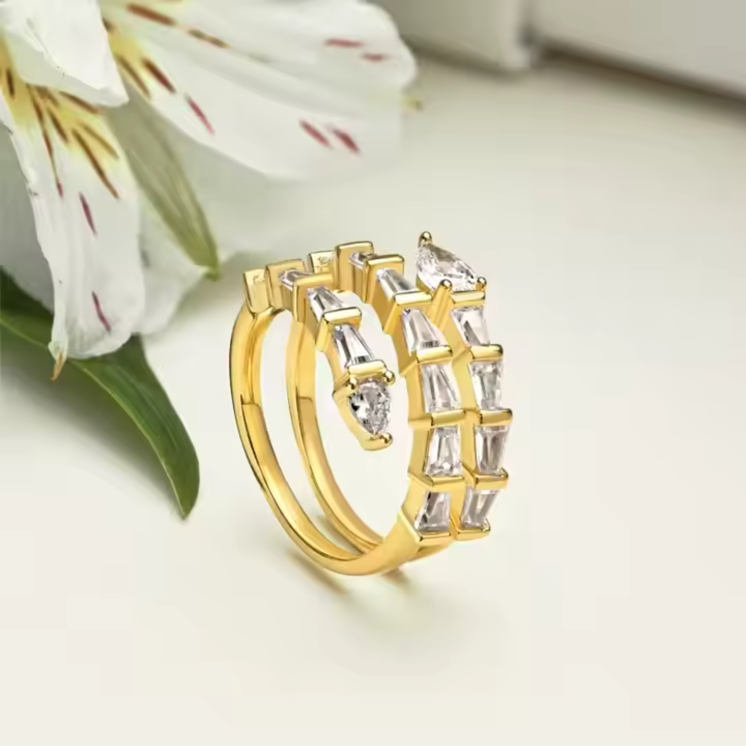 Snake Diamond Ring