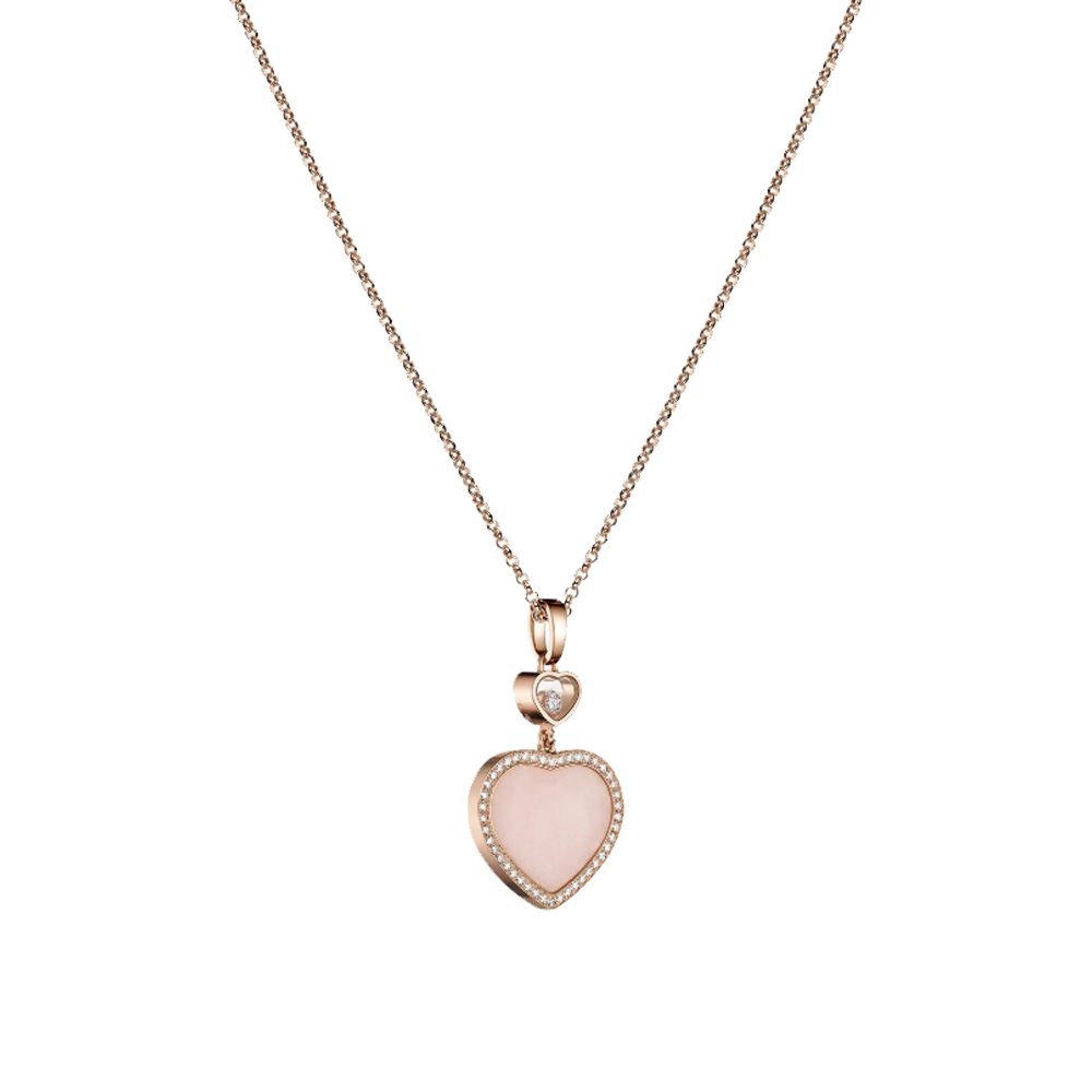 Heart Necklace - pink / Ros¨¦gold