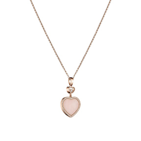 Heart Necklace - pink / Ros¨¦gold